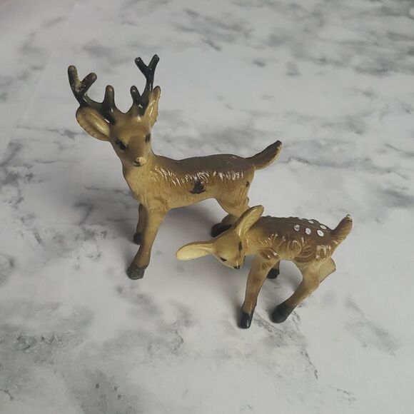 Vintage Deer Figurines Set - Picture 1 of 7